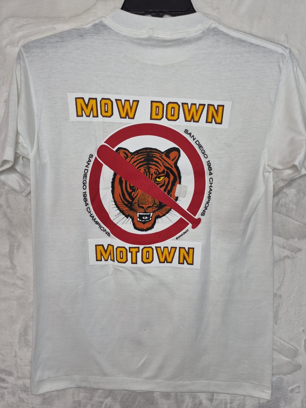 Vintage 1984 San Diego Padres Mow Down Motown T-Shirt Single Stitch
